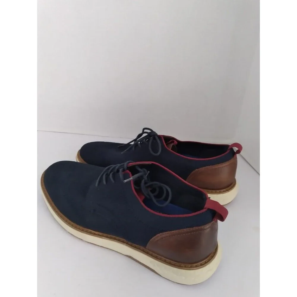Navy Blue Oxford Dress Shoes Casual Lace Up‎ Comfort Sole Men's